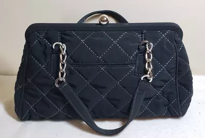 Vera Bradley Black Chain Strap Kiss Lock Handbag 12 3/4 X7 X3 1/2  Purse • $20