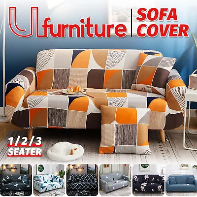 1/2/3 Seater Sofa Covers Stretch Lounge Slipcover Soft Thick Couch Protector • $5.31