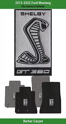 Lloyd Berber Front Mats For '15-22 Mustang W/Silver Shelby Cobra Snake With GT 3 • $160.99