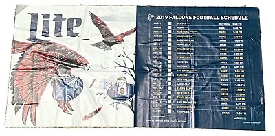 Vinyl Miller Lite Banner 2019 Falcons Football Schedule 36  X 71  Man Cave Décor • $20