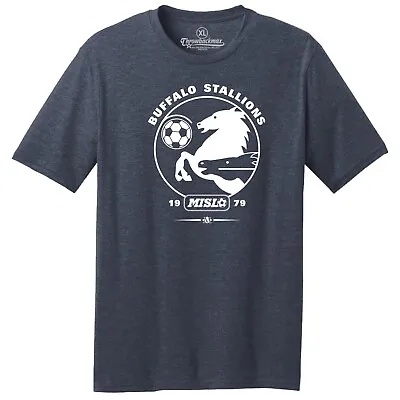 Buffalo Stallions 1979 Logo MISL Soccer TRI-BLEND Tee Shirt • $22