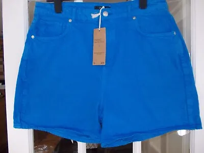 Ladies New Next Blue Shorts Size 16 • £11.95