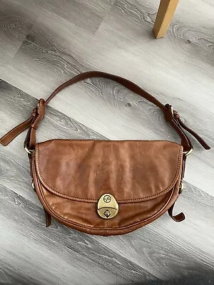 Francesco Biasia Cowhide Leather Crescent Shoulder Bag • $40