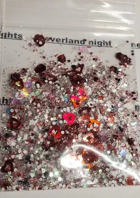  Romeo  Red & White Glitter Mix Romantic Nail Art Glitter Acrylic Gel Sparkle • $2.80