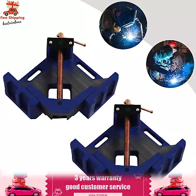 2Pcs 90° 4  Jaw Welder Welding Molding Angle Corner Clamp Bench Vises Metal • $63