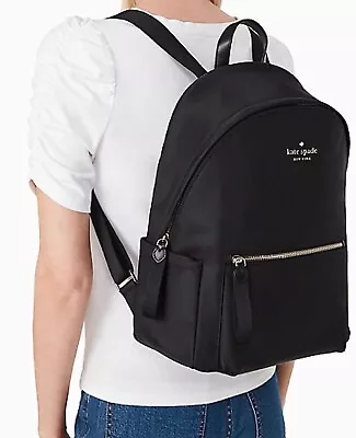 Kate Spade Chelsea Large Book Bag Backpack Black NWT • £124.50