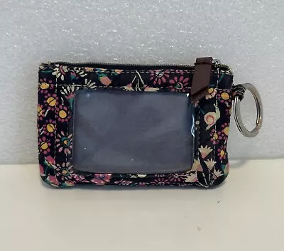 Vera Bradley PETITE GARDEN Zip ID Case Key Ring Wallet • $9.99