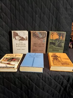 Lot Of 6 Zane Grey Western Novels Hardcover 1900's Lot 3 See Description  • $24