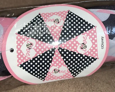 Disney Minnie Mouse Umbrella Girls  Love/polka Dots Pink/wh/blk 21” Super Cute!! • £14.47