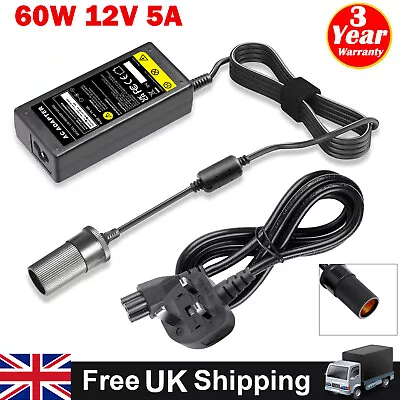 For Cigarette Lighter Socket 240V Mains Plug To 12V DC Car Charger Power Adapter • £9.99