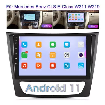 Android 11.0 Car Radio For Mercedes Benz E-W211 CLS500 9  GPS Navi Stereo WiFi • $119.99