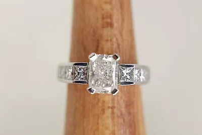 A. Jaffe Platinum 2.02ctw Diamond Engagement Ring 1.26ct Center SI2/H GIA *CD • $6999.99