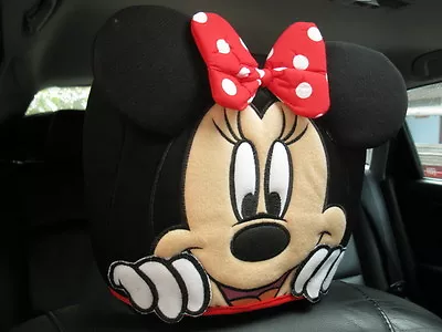 Minnie Mouse Disney Car SUV Accessory #Red : 1 Piece Head Rest Head Seat Cover • $15