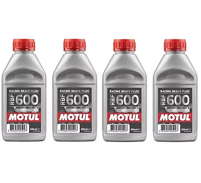 Motul RBF 600 FL - 2L AM - Fully Synthetic DOT 4 Racing Brake Fluid (4 X 0.5L) • $64.95