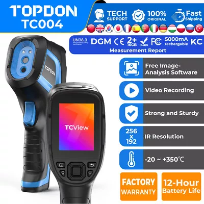 TOPDON TC004 Thermal Camera Industry Infrared Camera 256*192 High IR Resolution • $449