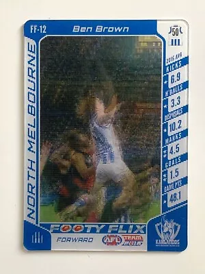 2016 AFL Teamcoach Footy Flix Card 'Ben Brown' North Melbourne  #FF-12 • $1