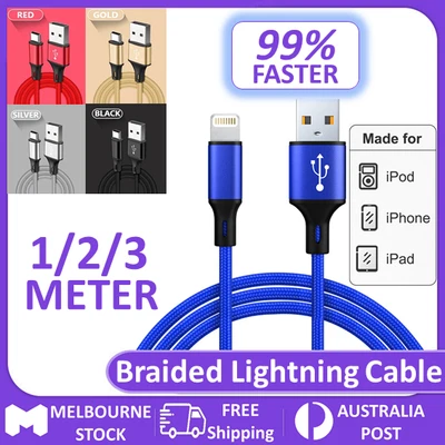 $5.15 • Buy Braided USB Charger Phone Cable Data Cord For IPhone 14 13 12 11 Pro Max XR IPad