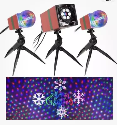 Christmas Lightshow Projection LightSync W/ Sound Whirl MOTION GEMMY MULTI • $69.99