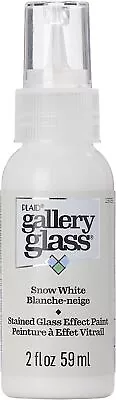 FolkArt Gallery Glass Paint 2oz-Snow White FAGG2OZ-19729 • £11.39