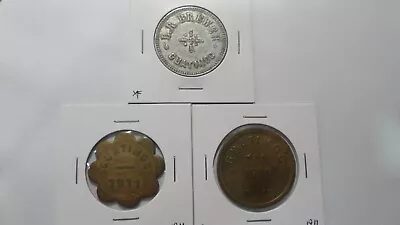 Mexico Guatimoc Token 3 Pcs Lot 1911 XF / XF-AU / AU • $75