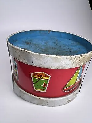 Vintage “Ohio Art” Tin Metal Children’s Drum - Only Drum - Cool Tin Finds • $22.99