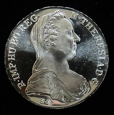 UNC | 1780 AUSTRIA MARIA THERESiA SILVER 1 THALER PL 41mm 28.1g KM #T1 • $35