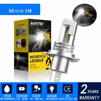 AUXITO H4 9003 LED Headlight Hi/Low Beam 6000K Bulb FOR Motorcycle Super White • $17.09