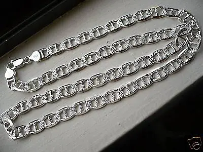 925 Sterling Silver Men's Diamondcut Mariner Link Chain Necklace 20 22 24 26  • $134.99