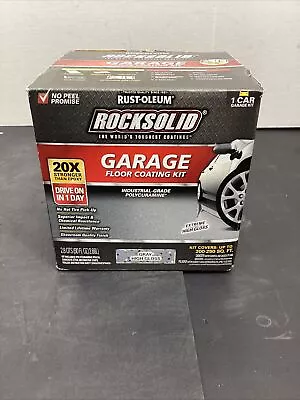 New Rust-Oleum ROCKSOLID 1 Car Garage Floor Coating Kit 365189 200-250 Sq Free • $115