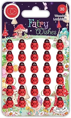 Fairy Wishes Wooden Ladybirds 30pc - Craft Consortium CCWDNS022 • £2.99