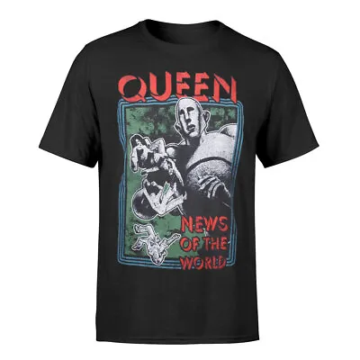 Queen T-Shirt News Of The World Rock Band Official Black New • £14.95