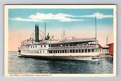 Burlington VT- Vermont Steamer Ticonderoga Antique Vintage Souvenir Postcard • $7.99