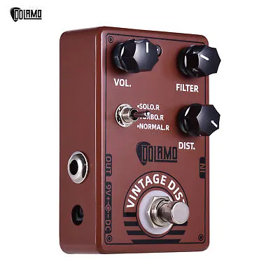 Dolamo D-11 Vintage Distortion Guitar Effect Pedal Volume Filter Controls Q2I9 • $20.67