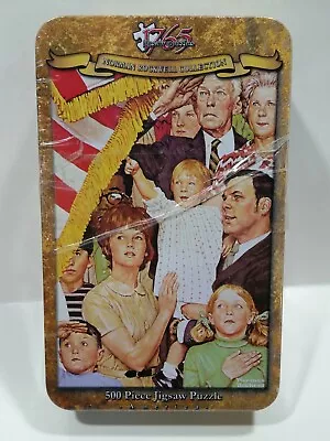 New 1765 Norman Rockwell 500 Piece  Salute The Flag  Jigsaw Puzzle 12 X18  85006 • $8.88