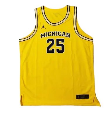 Nike Jordan Ncaa Michigan Wolverines Basketball Jersey Maize Cd3151-729 Sz Xl • $49.99