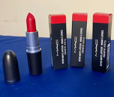 MAC Retro Matte Lipstick 707 RUBY WOO Full Size 3g 0.1 Oz. Lot Of 3 • $24.95