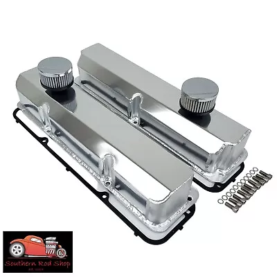 Big Block Ford FE Satin Fabricated Valve Covers Breathers 352 360 390 427 428 • $154.95
