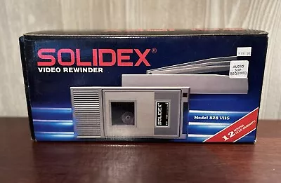 NIB Vintage SOLIDEX Video Cassette Rewinder Model 828 VHS Rewind Box /Styrofoam • $42.99