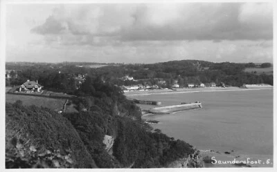 £3.50 • Buy Postcard - Saunderfoot Beach S- Pembrokeshire - Tenby - Wales - Real Photo