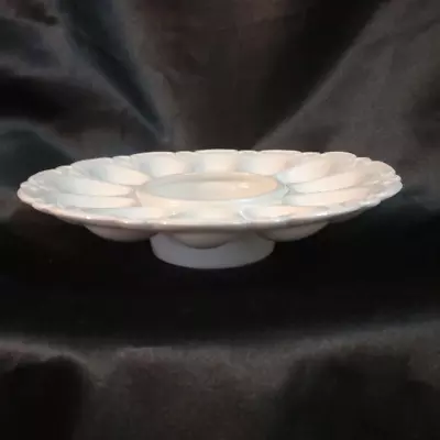 1967 Handmade Deviled Egg Dish Plate Signed Vintage One Of A Kind French Country • $22