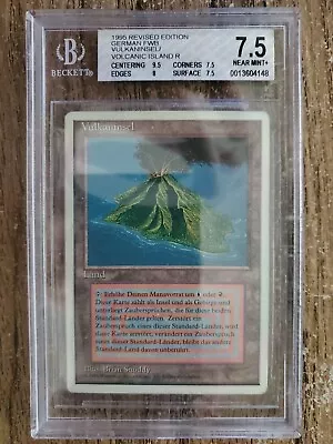 VOLCANIC ISLAND-German Graded NM+ (7.5) 1994 REVISED EDITION  r1 • $899.99