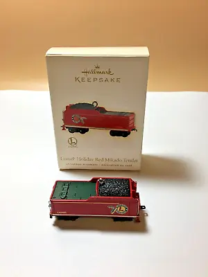 2009 Hallmark Keepsake Lionel  Holiday Red Mikado Tender  Ornament NIB • $25