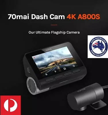 $256.99 • Buy 70mai Smart Dash Cam 4K GPS A800S WIFI/ Rear Camera/ Set / Hardware Kit Global 
