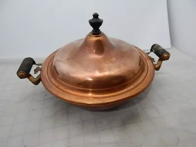 Vintage S&S S. STERNAU & CO COPPER CHAFING DISH WITH LID • $16.95