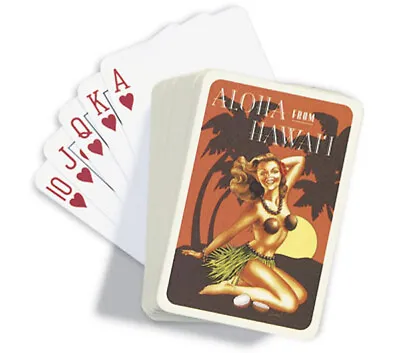 Hawaiian Vintage Style Collectible POKER Playing Cards Hula Girl Aloha Hawaii N • $10.10