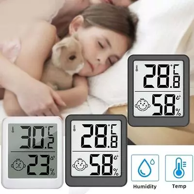 $3.60 • Buy Digital Thermometer Hygrometer LCD Indoor Room Temperature Humidity Meter