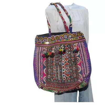 Authentic Gypsy Banjara|XLG Tote|Shoulder Bag|Boho|Bohemian|60s|Patchwork Style| • $140.25