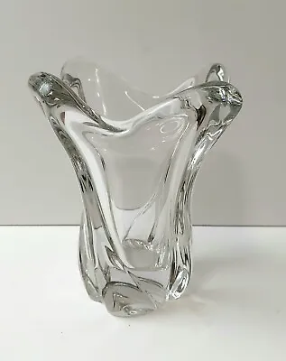 Vintage Designer DAUM Torsed Crystal Vase • £77.21