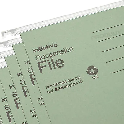 £10.99 • Buy 10 X Green A4 Hanging Suspension Files Tabs Inserts Filing Cabinet Folders Set