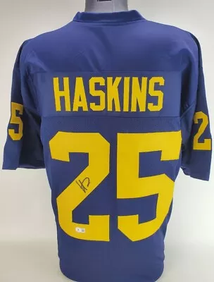 Hassan Haskins Signed Michigan Wolverines Blue/Yellow Football Jersey  W/ COA • $77.40